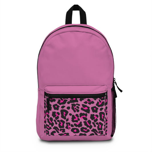 Pink Leopard Print Backpack | Stylish School Bag, Trendy Laptop Carrier, Cute Travel Backpack, Gift for Teens, Back to School Essentials