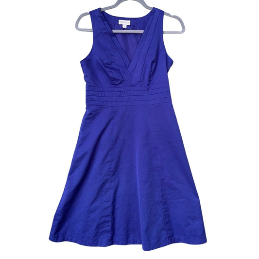 Merona Womens Size 4 Sleeveless Side Zip V Neck Fit & Flare Midi Summer Dress