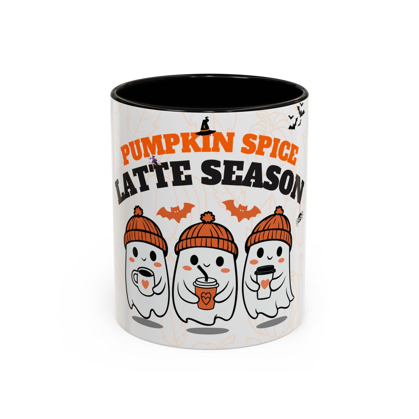Colorful Pumpkin Spice Ghost Mugs | Cute Fall Coffee Cups, Halloween Gift, Seasonal Drinkware, Cozy Vibe, Latte Lovers