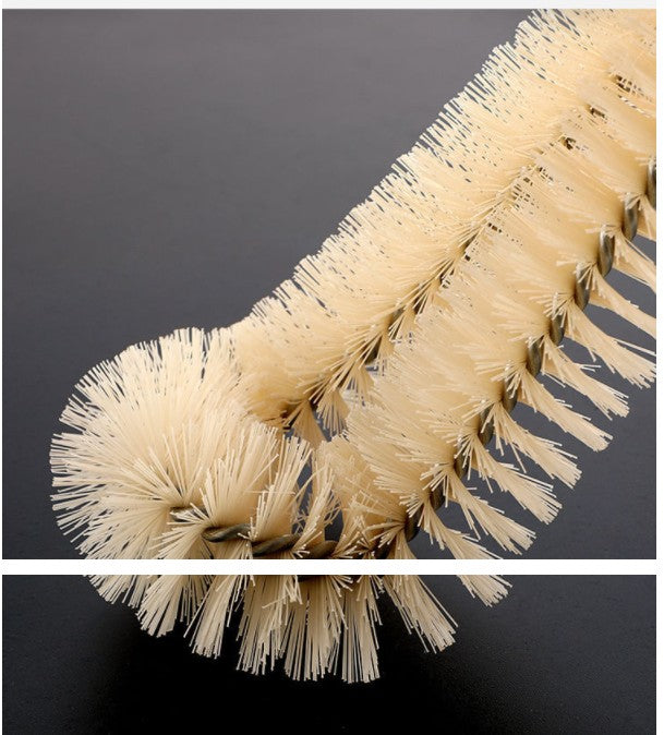 Long Handle Cup Brush Wood Straight Nylon Bottle Scrub Clean Brush Groceries Wood Handle Hook