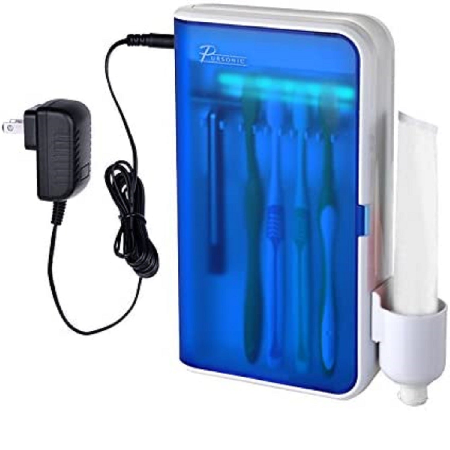 USB Rechargeable Rotary Toothbrush & UV Sanitizer Station (3 Brush Heads Included)-1