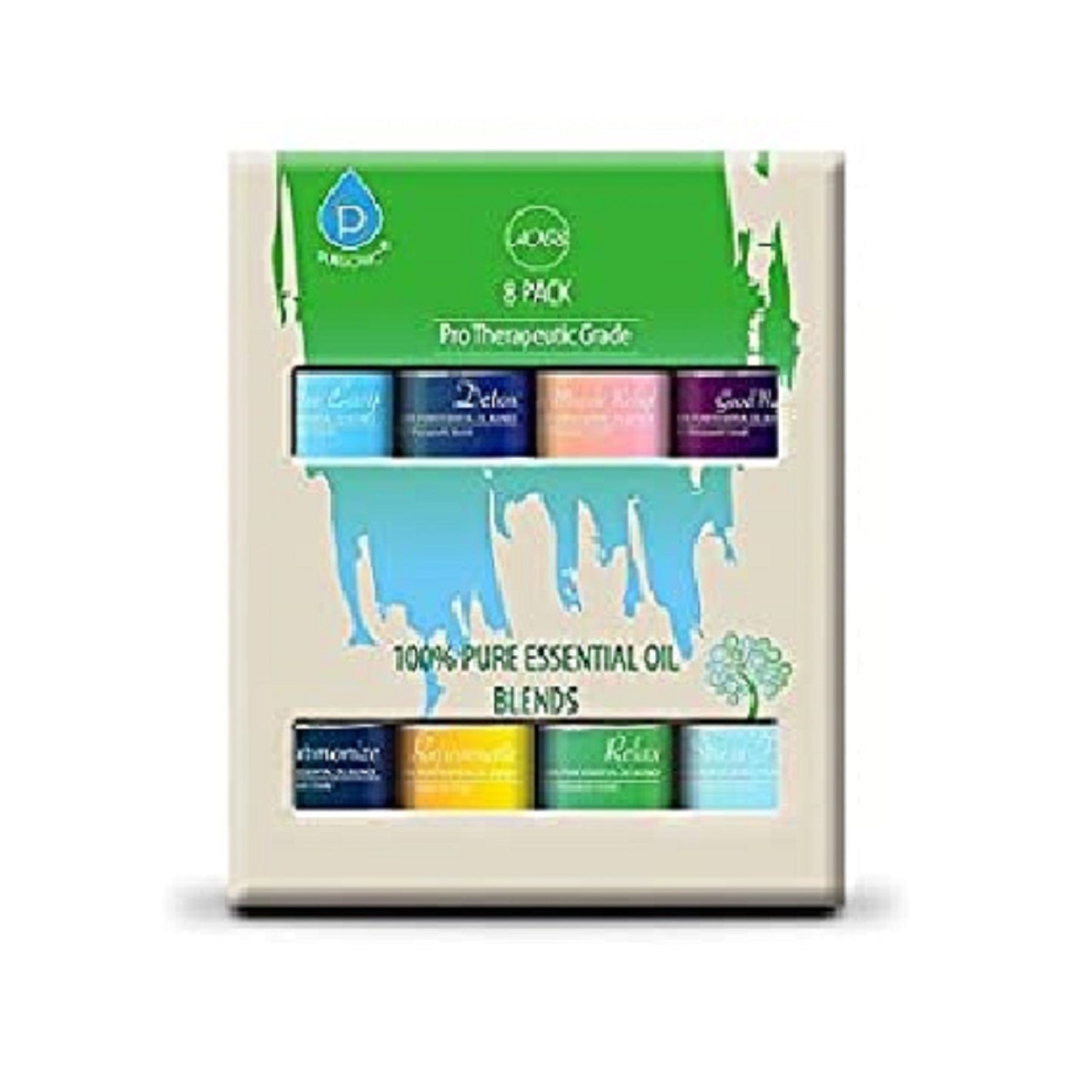 8 Pack of 100% Pure Essential Aromatherapy Oils-1