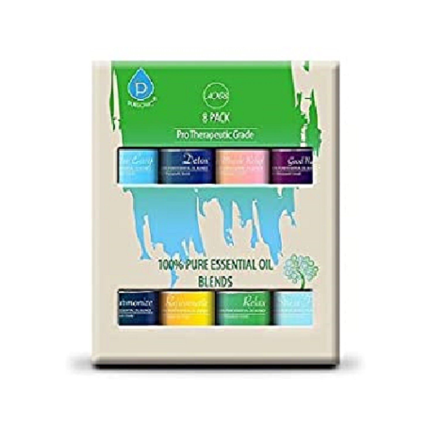 8 Pack of 100% Pure Essential Aromatherapy Oils-1