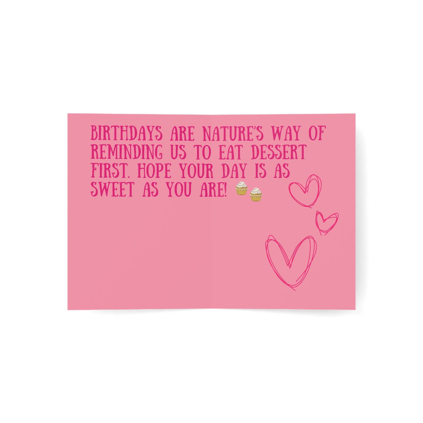 Happy Birthday Cupcake Greeting Cards - Festive Celebration Cards for Parties, Love Notes, Birthday Wishes, Stationery Set