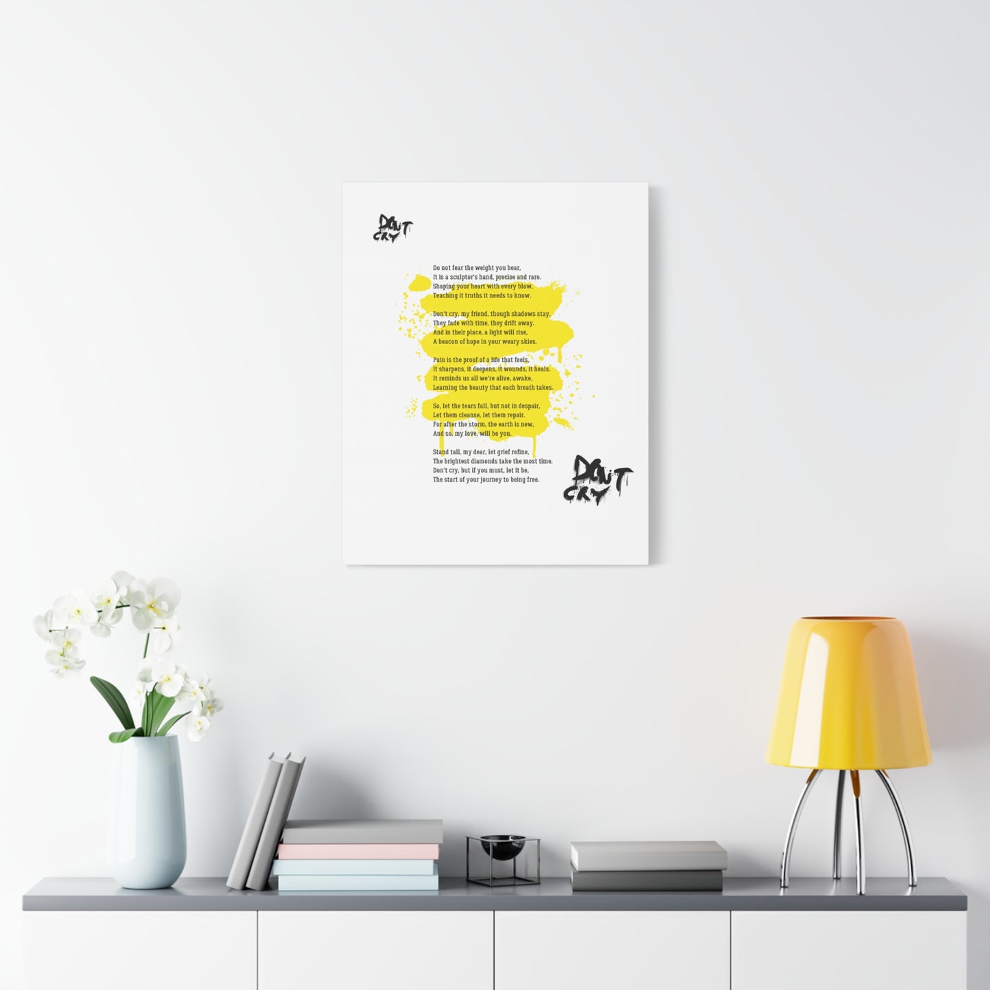 Inspirational Canvas Wall Art, Motivational Decor, Positive Quote, Home Office Wall Hanging, Unique Gift Idea, Modern Art Print
