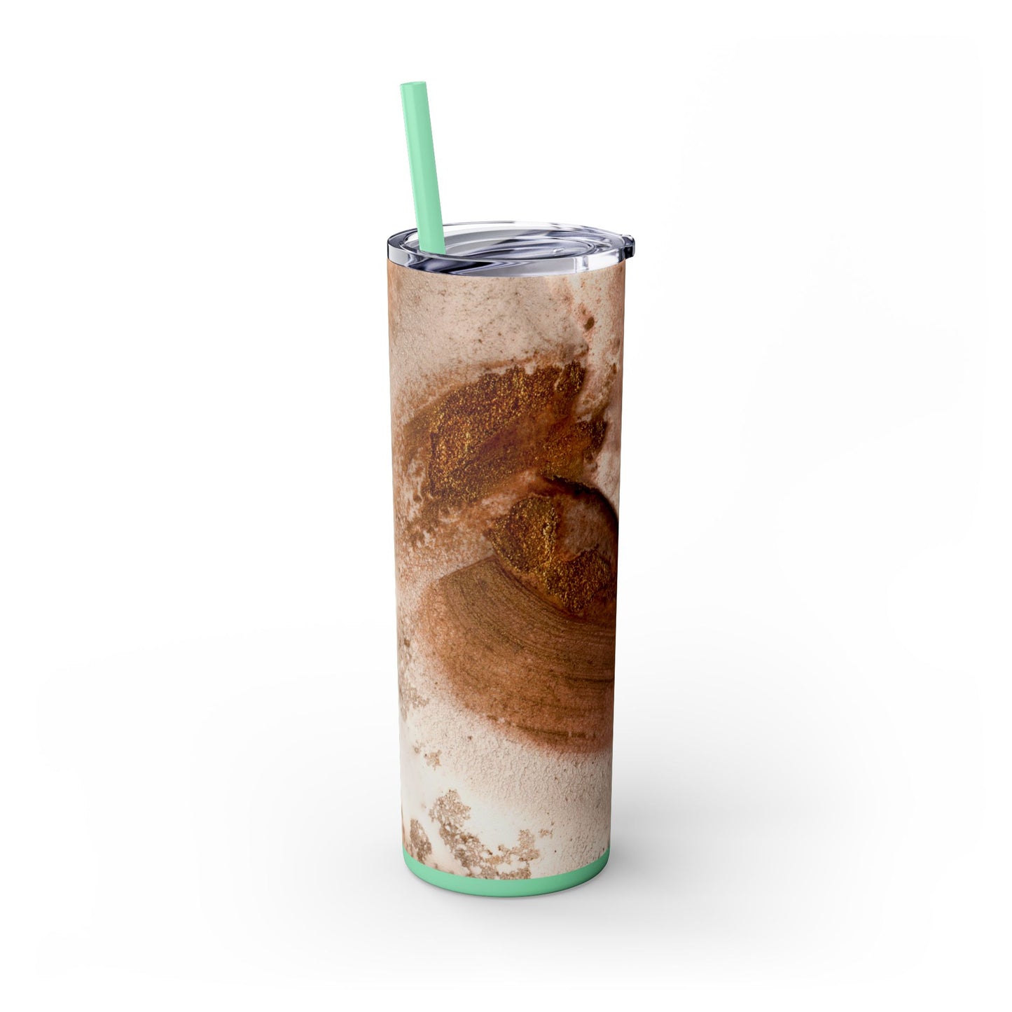 Stylish Marble Skinny Tumbler with Straw, Perfect for Gifts, Home Office, Summer, Mom's Day, Outdoor Adventures, Travel Mug