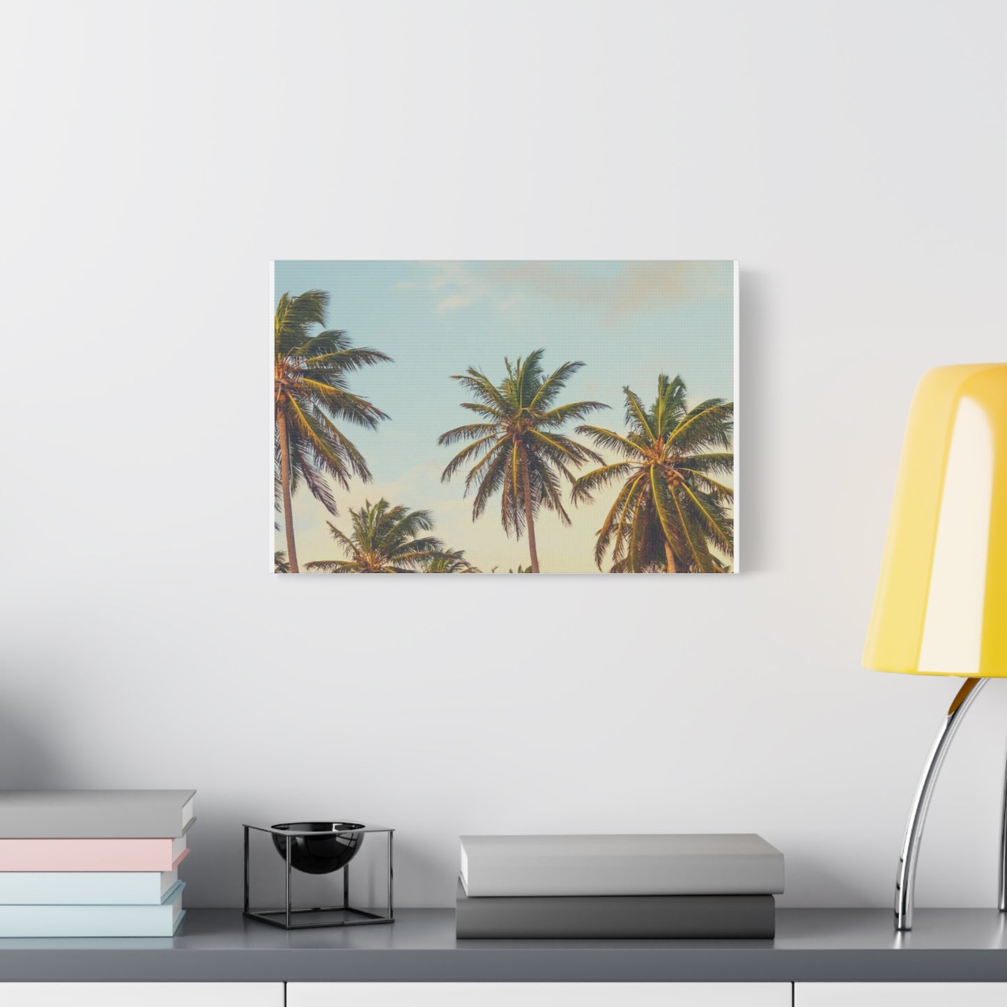 Tropical Palm Tree Canvas Print, City of Angeles Tropical Wall Art, Los Angeles Beach Decor, California Nature Photography, Home Decoration, Gift for Beach Lovers