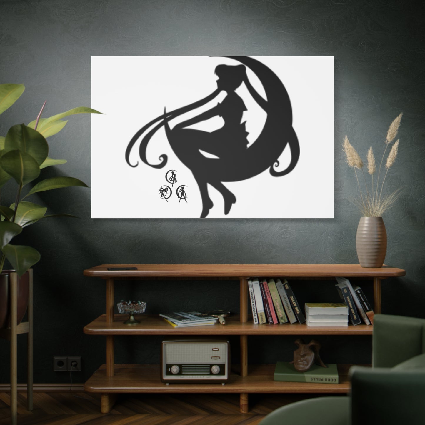Moonlit Goddess Canvas Art, Modern Wall Decor, Fantasy Home Decor, Boho Aesthetic, Gift for Art Lovers