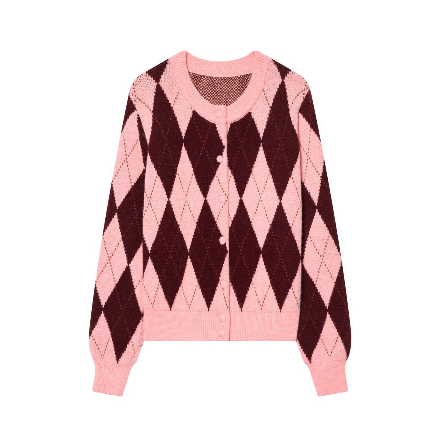 Styl Trendy Toevallige Diamantpatroon Jacquard-baadjie