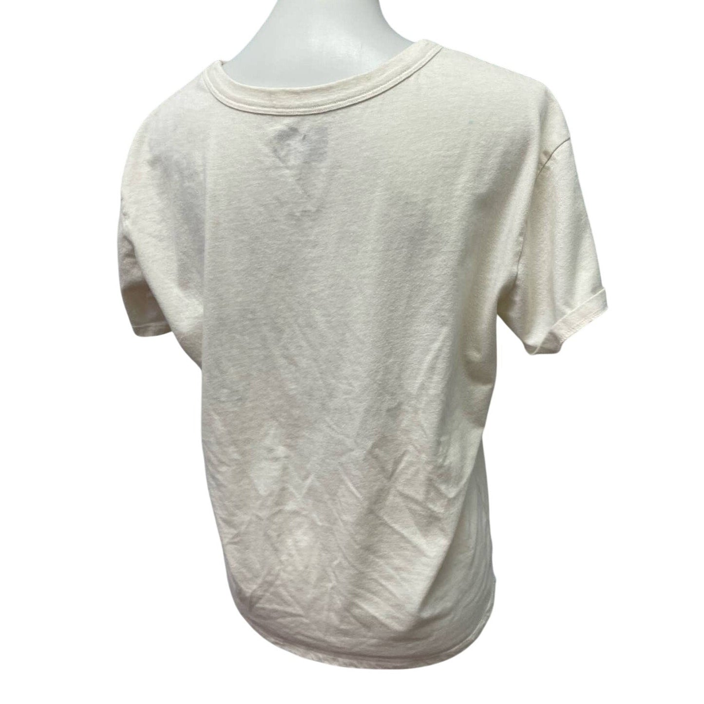 Viacom MTV Mens Large Music Television Floral Logo Short Sleeve Cotton Blend Tee