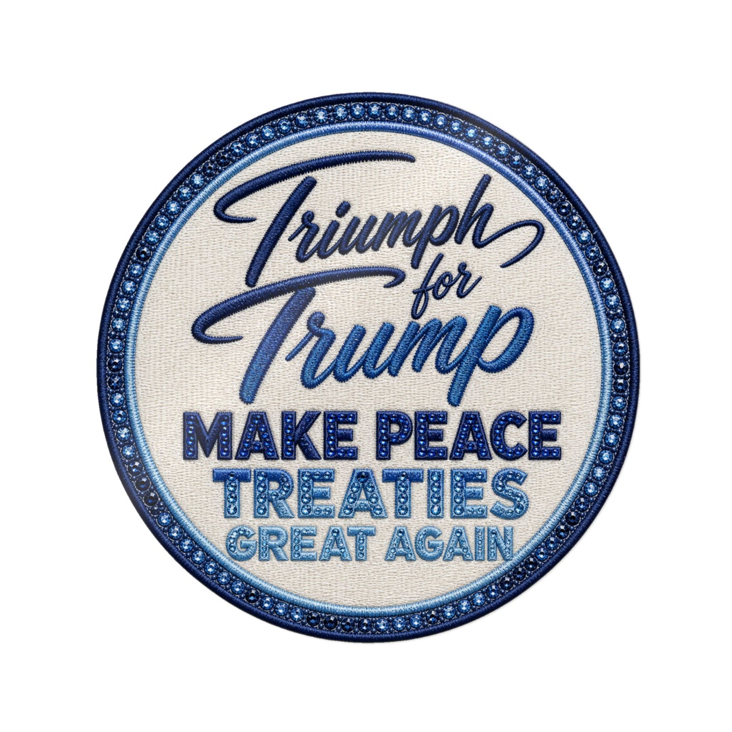 Die-Cut Sticker — "Triumph for Trump: Make Peace Treaties Great Again"