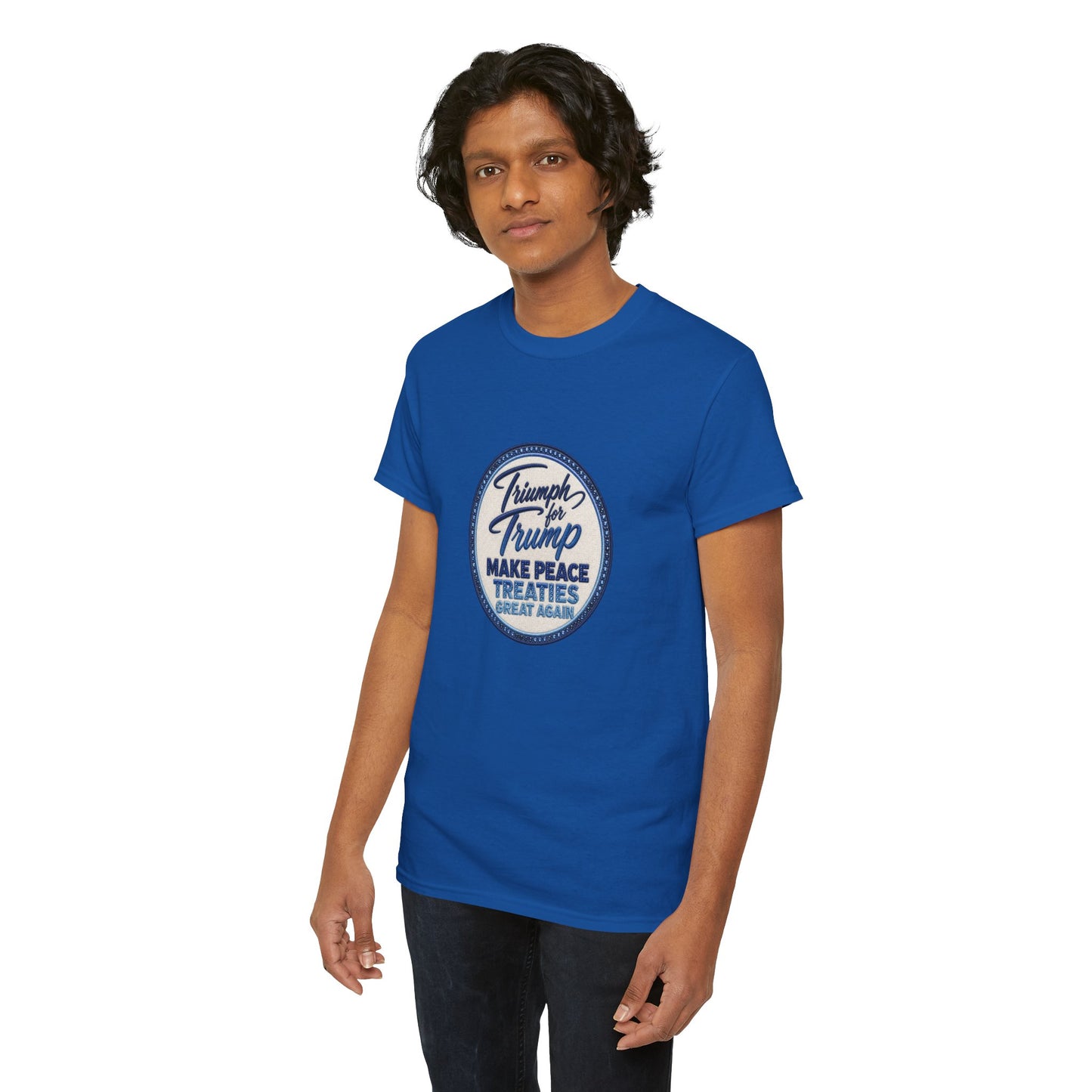 "Make Peace Treaties Great Again" Embroidery Badge Pattern T-Shirt - MADE TO ORDER ✨ CUSTOMIZABLE WITHIN REASON