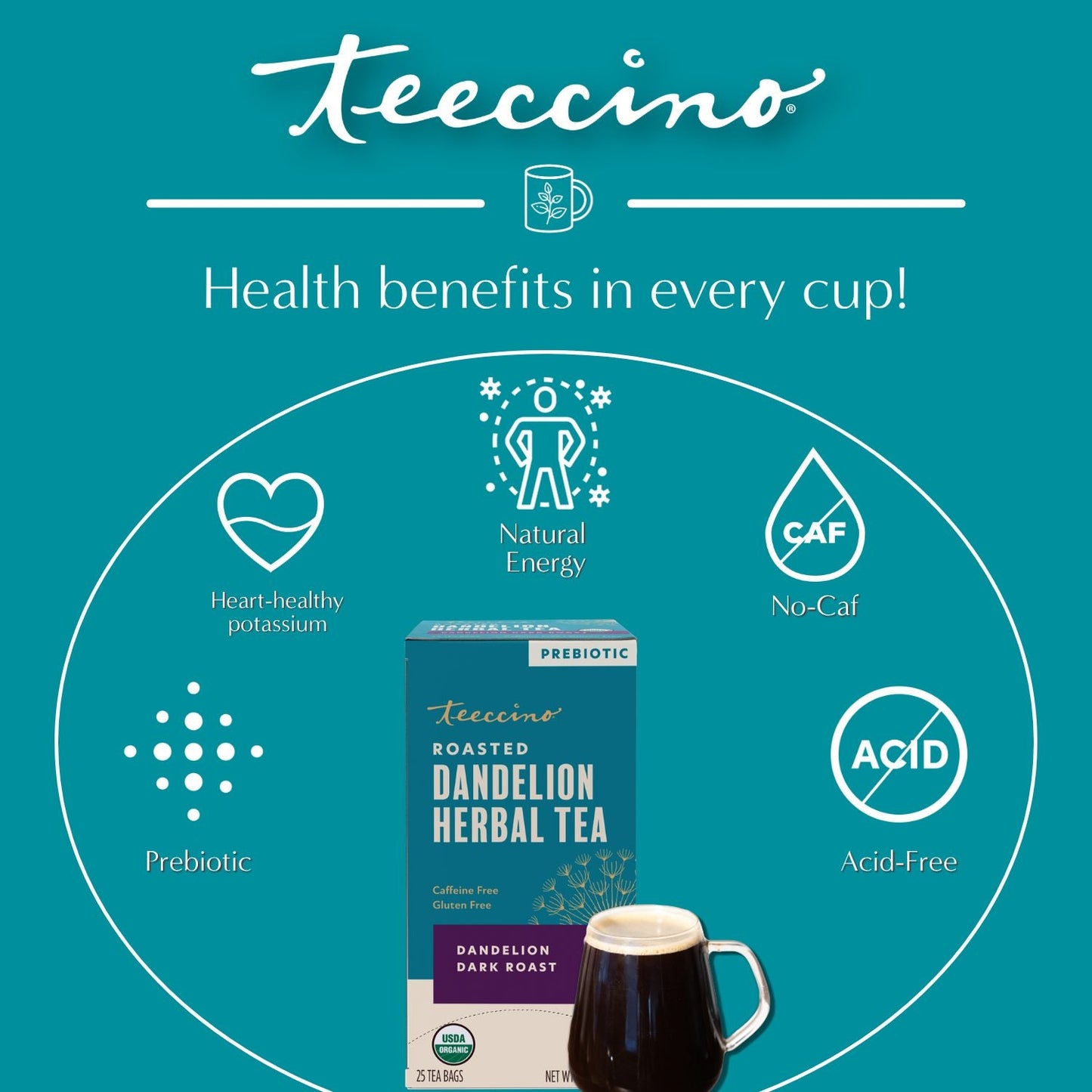 Dandelion Dark Roast Herbal Tea