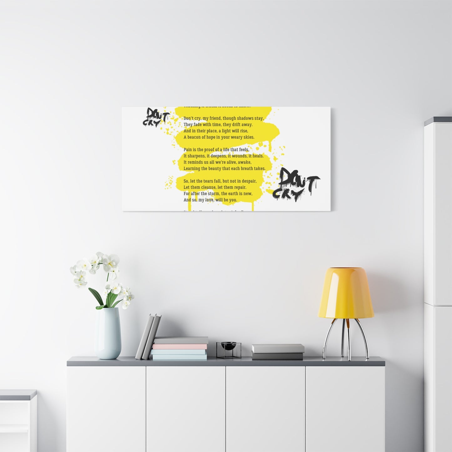Inspirational Canvas Wall Art, Motivational Decor, Positive Quote, Home Office Wall Hanging, Unique Gift Idea, Modern Art Print