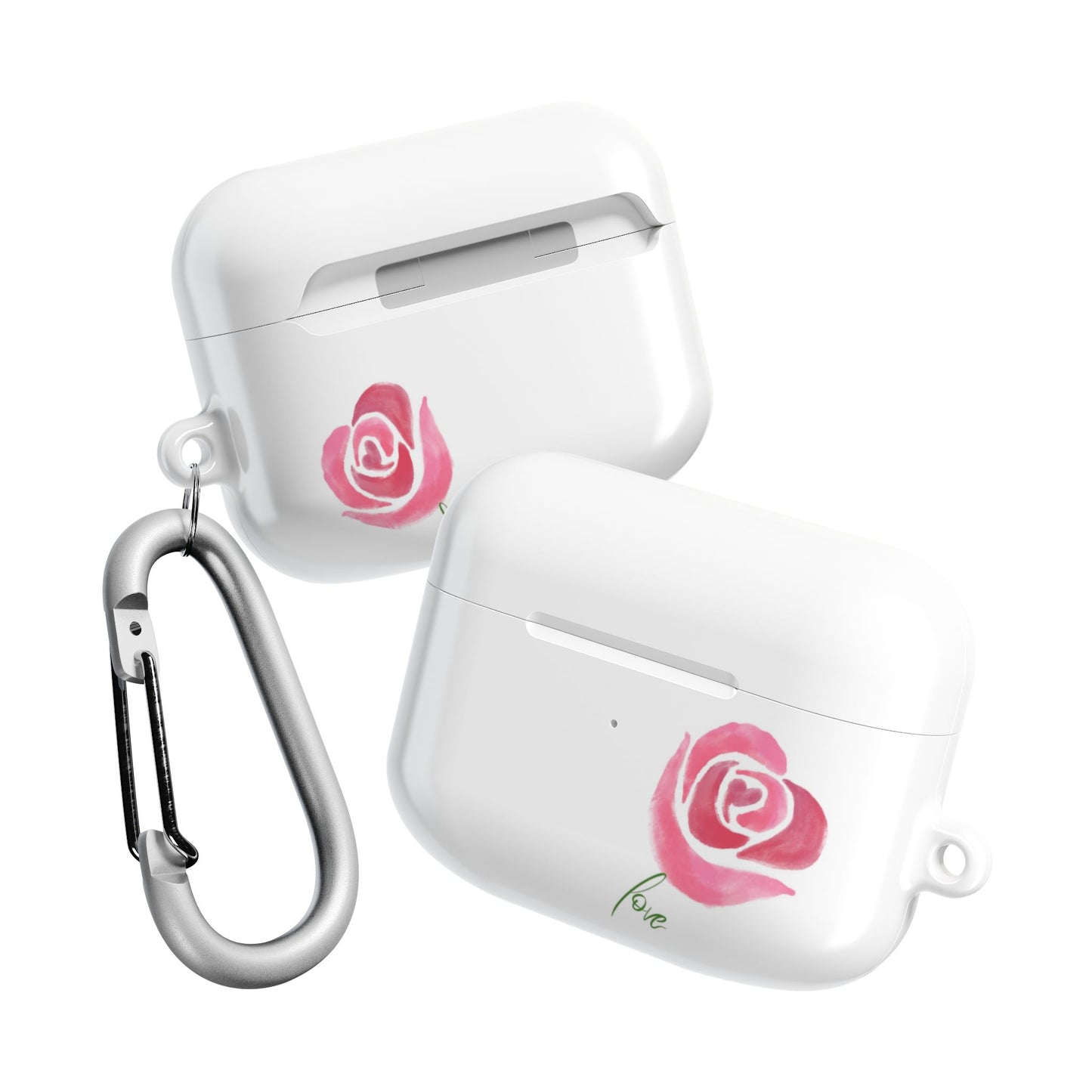 Romantic Rose AirPod Case - Cute Floral Design, Gift for Her, Valentine's Day Present, Trendy Accessory, Love Theme