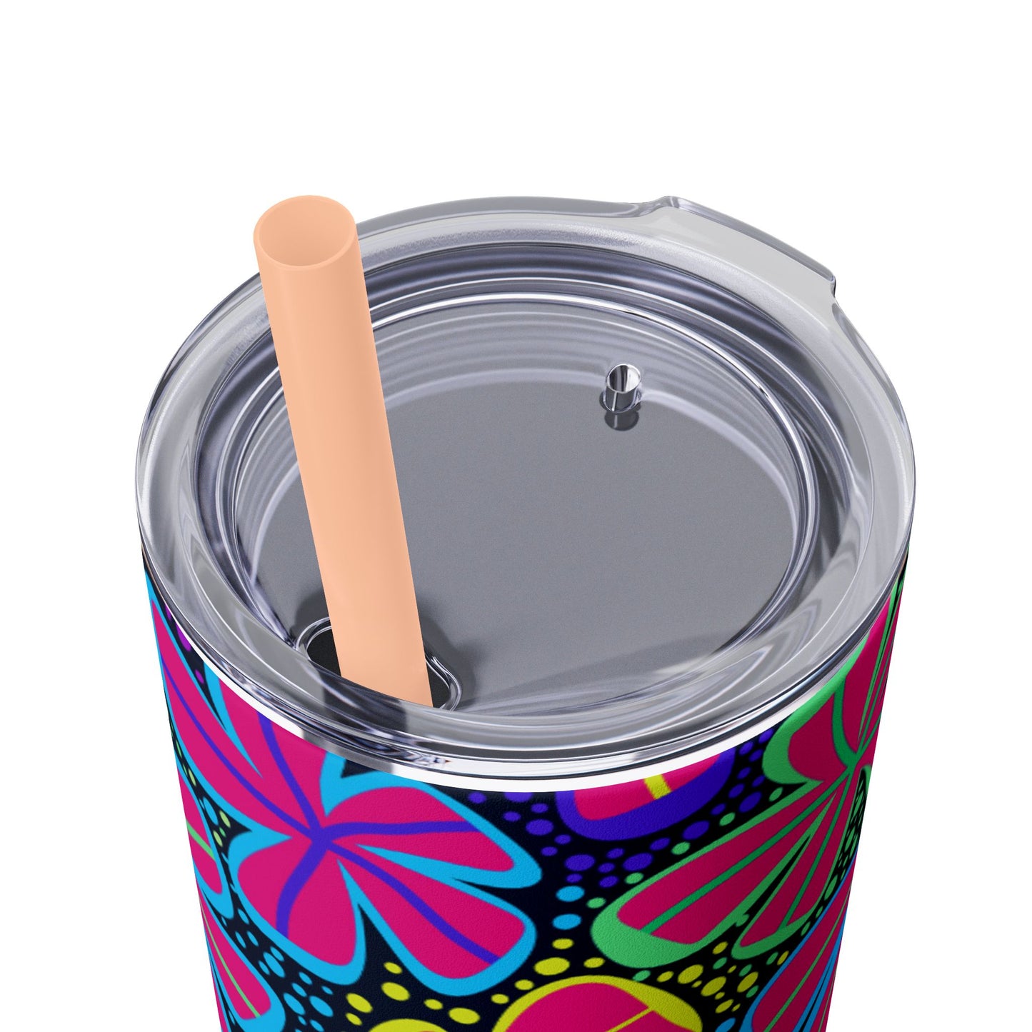 Vibrant Floral Skinny Tumbler, 20oz | Reusable Drink Cup for Home, Office, Road Trips | Fun Gift for Spring, Summer, Birthdays, Garden [...]
