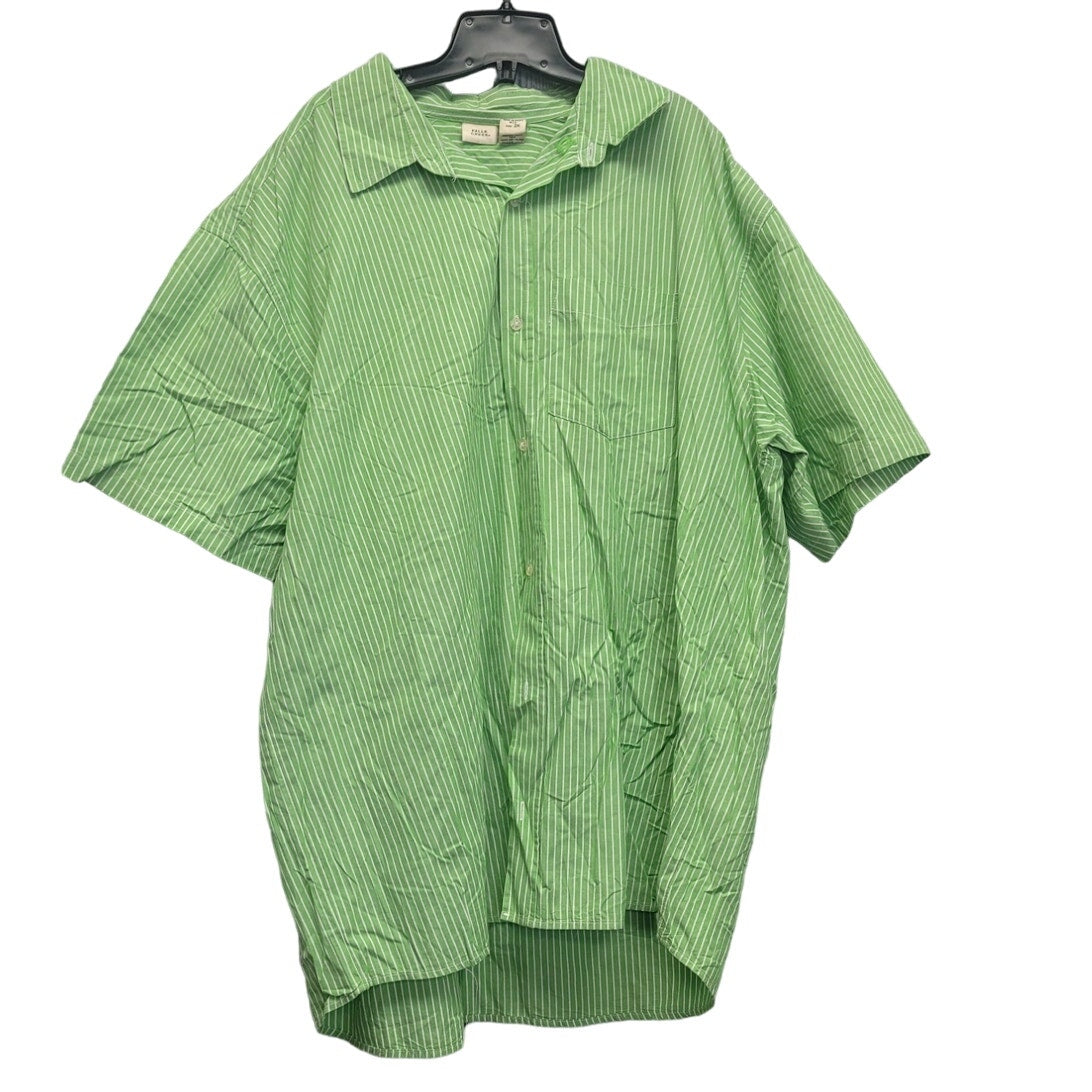 Falls Creek Mens 2X 100% Cotton Short Sleeve Pin Striped Button Up Shirt