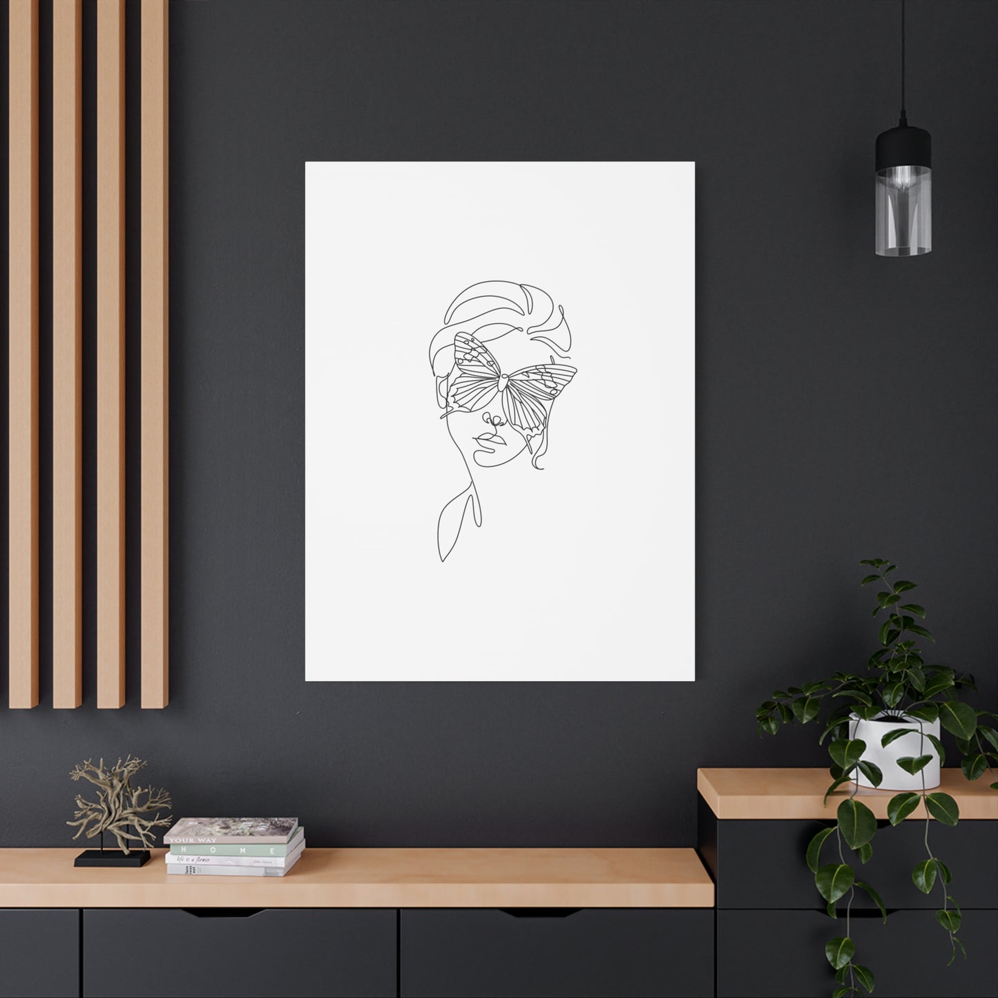 Minimalist Butterfly Canvas Art, Modern Home Decor, Gift for Nature Lovers, Wall Art for Women, Inspirational Wall Art