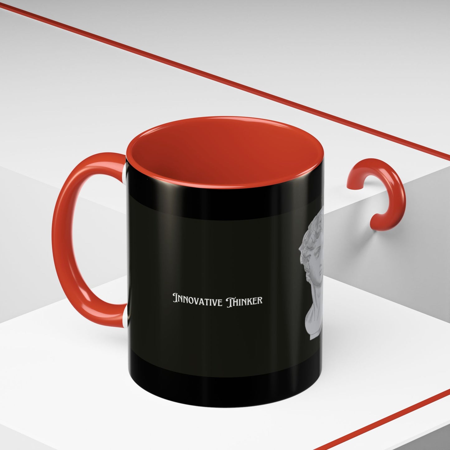 Innovative Thinker Artistic Accent Coffee Mug with Classic Sculpture Design, Unique Gift for Artists, Home Decor, Office Desk Mug, Charismatic Drinkware, [...]