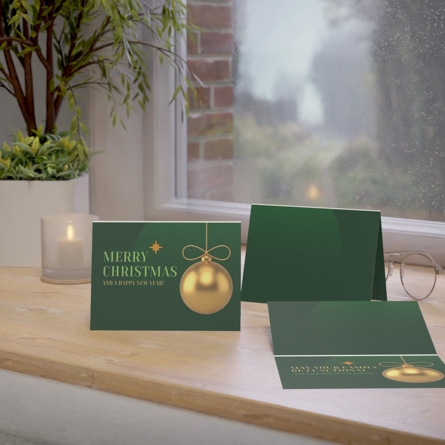 Merry Christmas Greeting Cards, Elegant Holiday Cards, Festive New Year Cards, Seasonal Greeting Cards, Christmas Celebration Cards