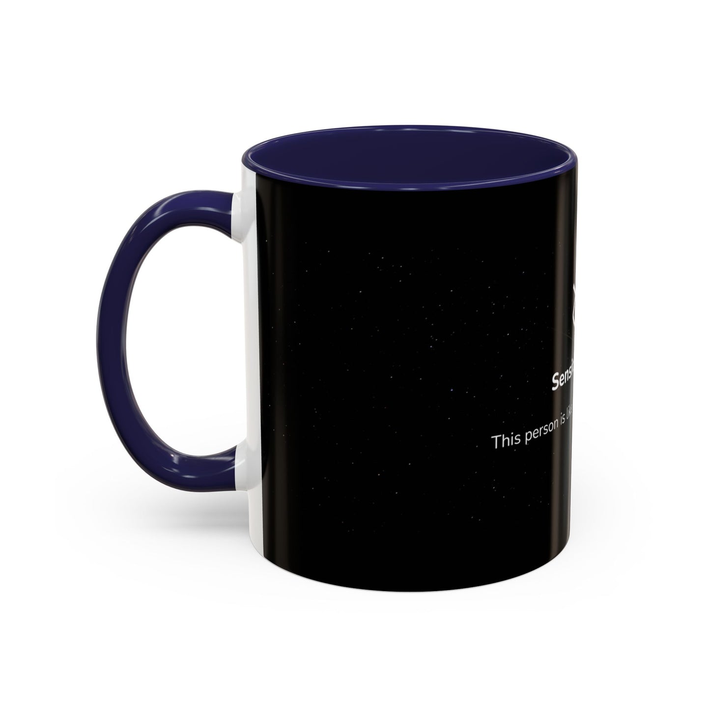 Sensitive Person Social Anxiety Coffee Mug - Black Accent, Gift for Introverts, Social Anxiety Humor, Unique Mug for Tea Lovers, Thoughtful Present