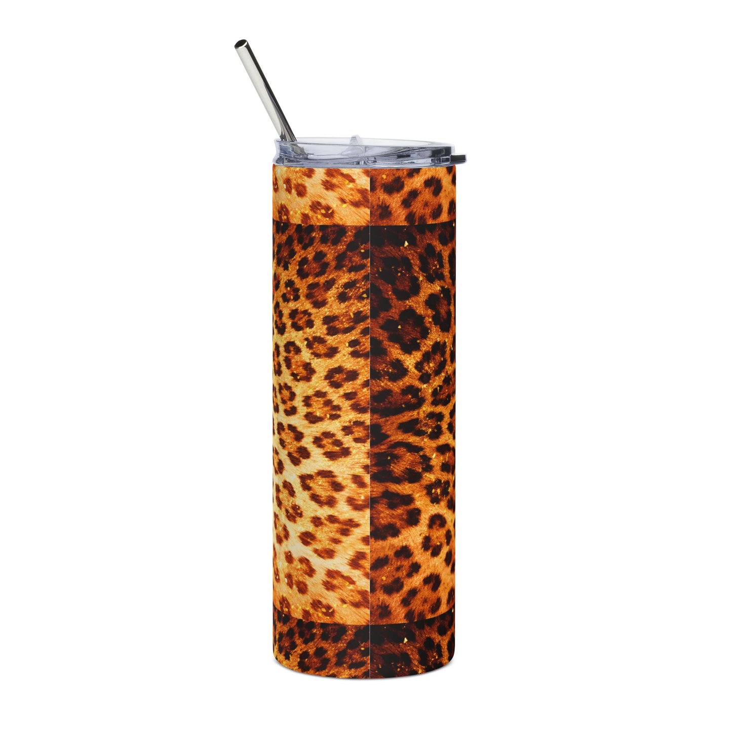 Leopard Print Skinny Tumbler | 20oz Stainless Steel Travel Cup