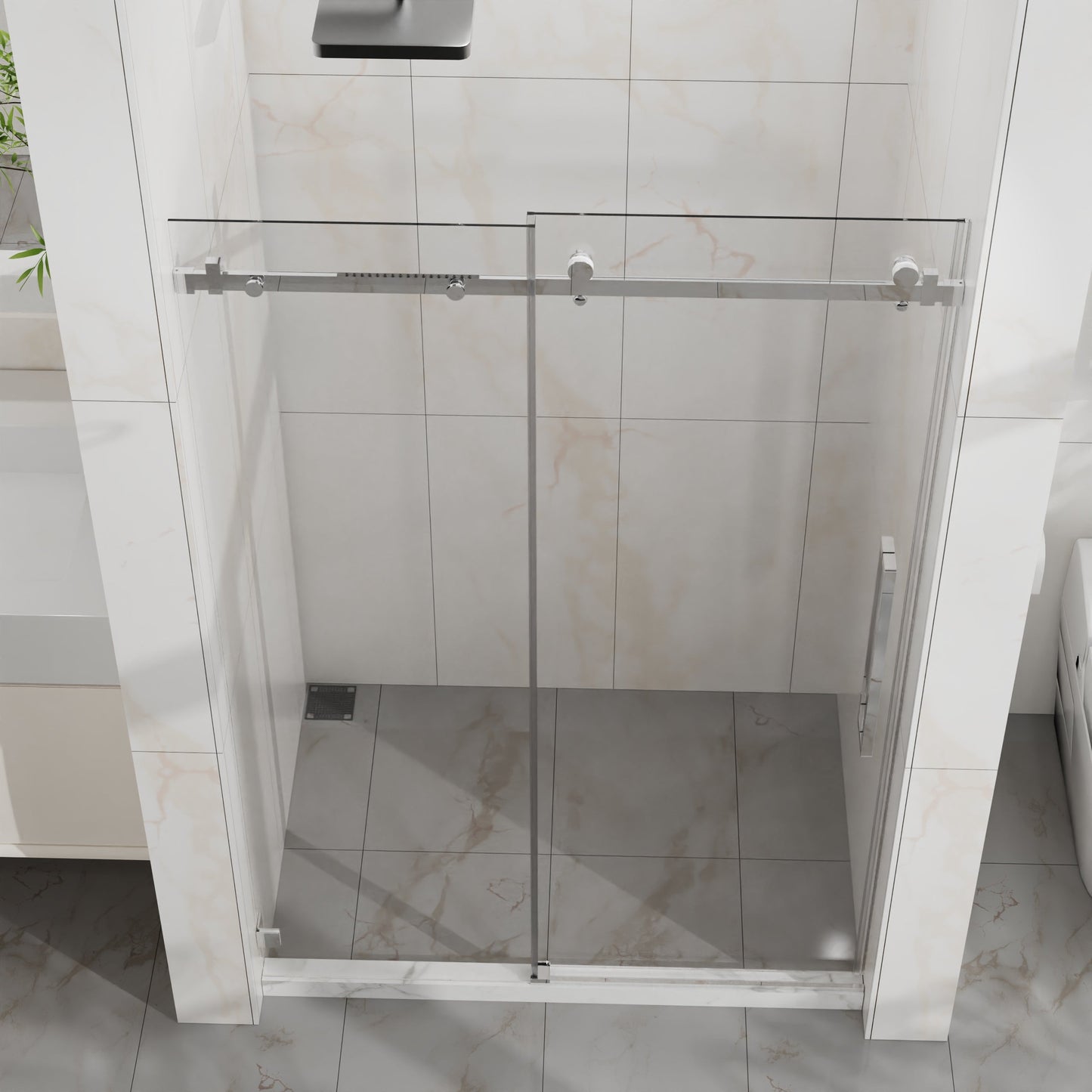 Goodyo Frameless Shower Door - 48" W x 72" H