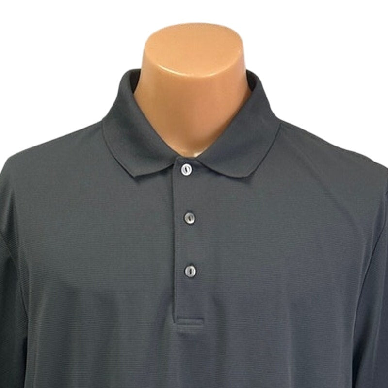 Ben Hogan Mens XL Gray 100% Polyester Short Sleeve Collared Polo Shirt