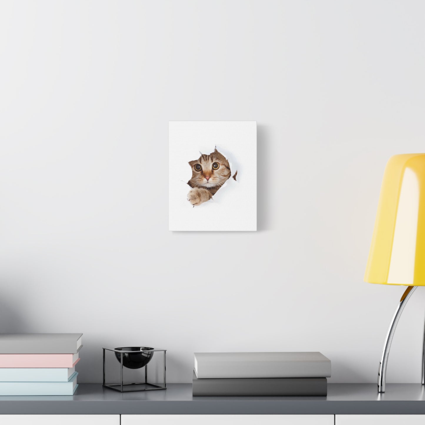 Whimsical Cat Canvas Art, Playful Decor for Cat Lovers, Home Wall Art, Pet-Themed Gift, Cute Cat Wall Art, Cat Lover's Decoration