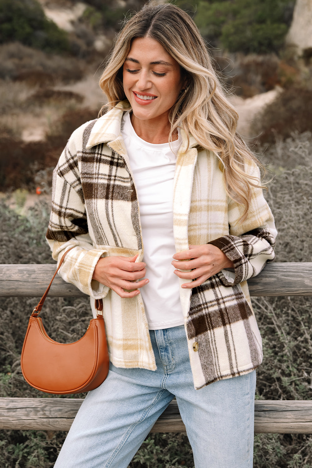 Julinique Plaid Patchwork Side Shacket-3