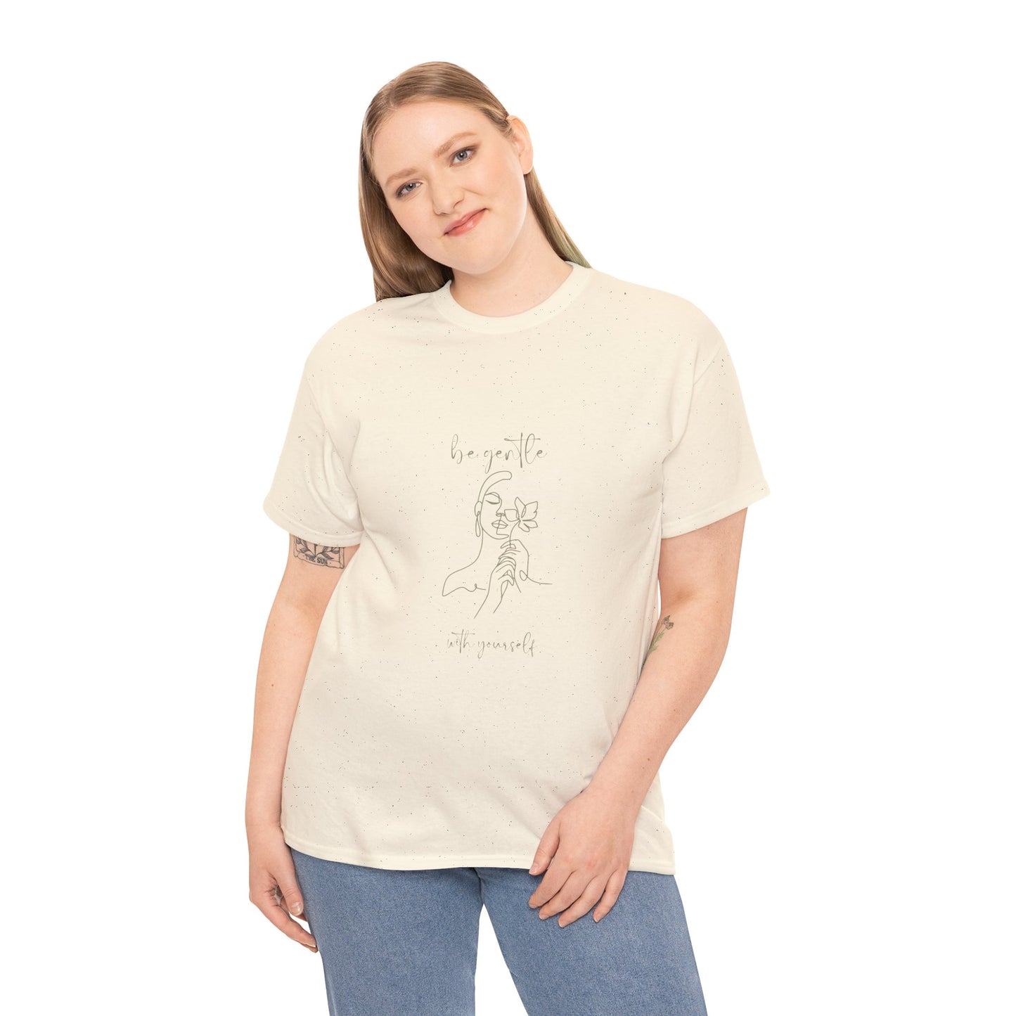 Be Gentle with Yourself - Unisex Heavy Cotton Tee, Cute Graphic Tee, 100% Cotton Ethically Grown and Harvested
