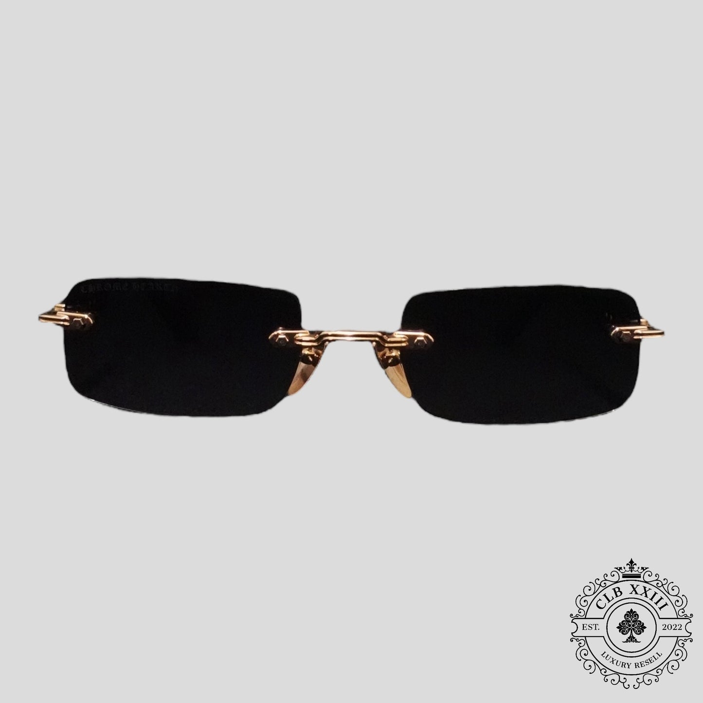 Chrome Hearts Deep I Sunglasses in Black/Gold