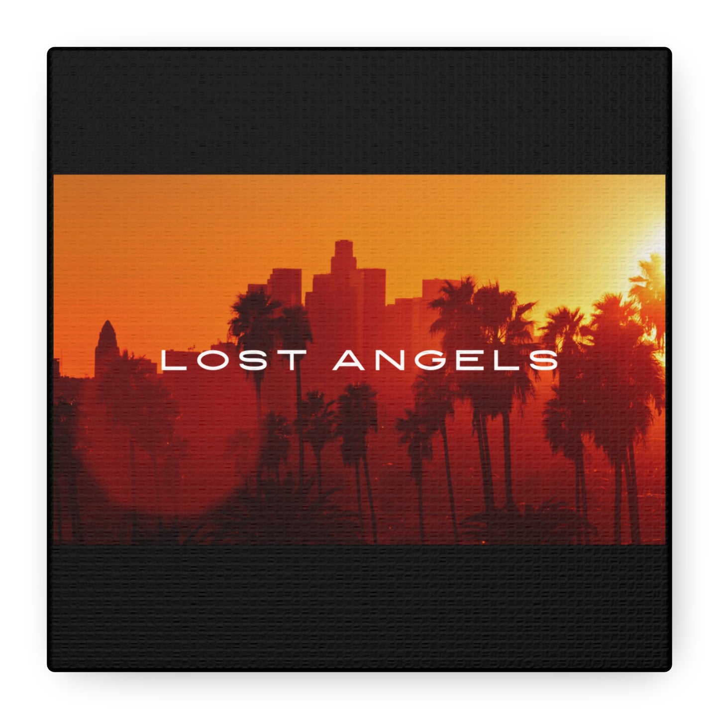 Lost Angels Wall Art Canvas | Sunset Cityscape Print, Home Decor, Gift for Art Lovers, Modern Living Room, California Vibe