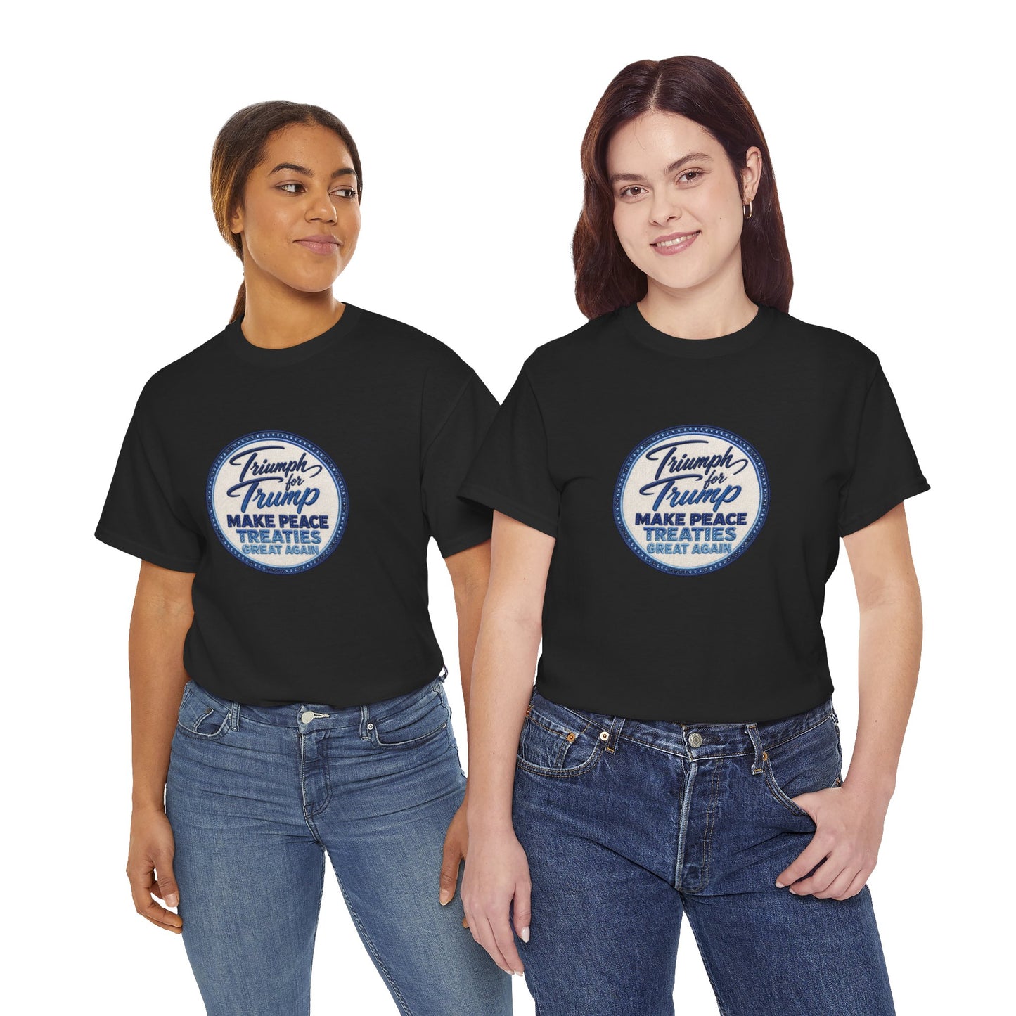 "Make Peace Treaties Great Again" Embroidery Badge Pattern T-Shirt - MADE TO ORDER ✨ CUSTOMIZABLE WITHIN REASON