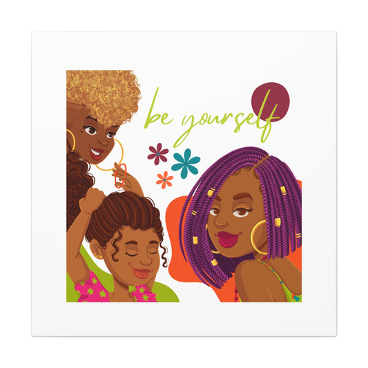 Empowered Canvas Wall Art, Inspirational Home Decor, Be Yourself Decor, Black Girl Magic Art, Colorful Room Decor