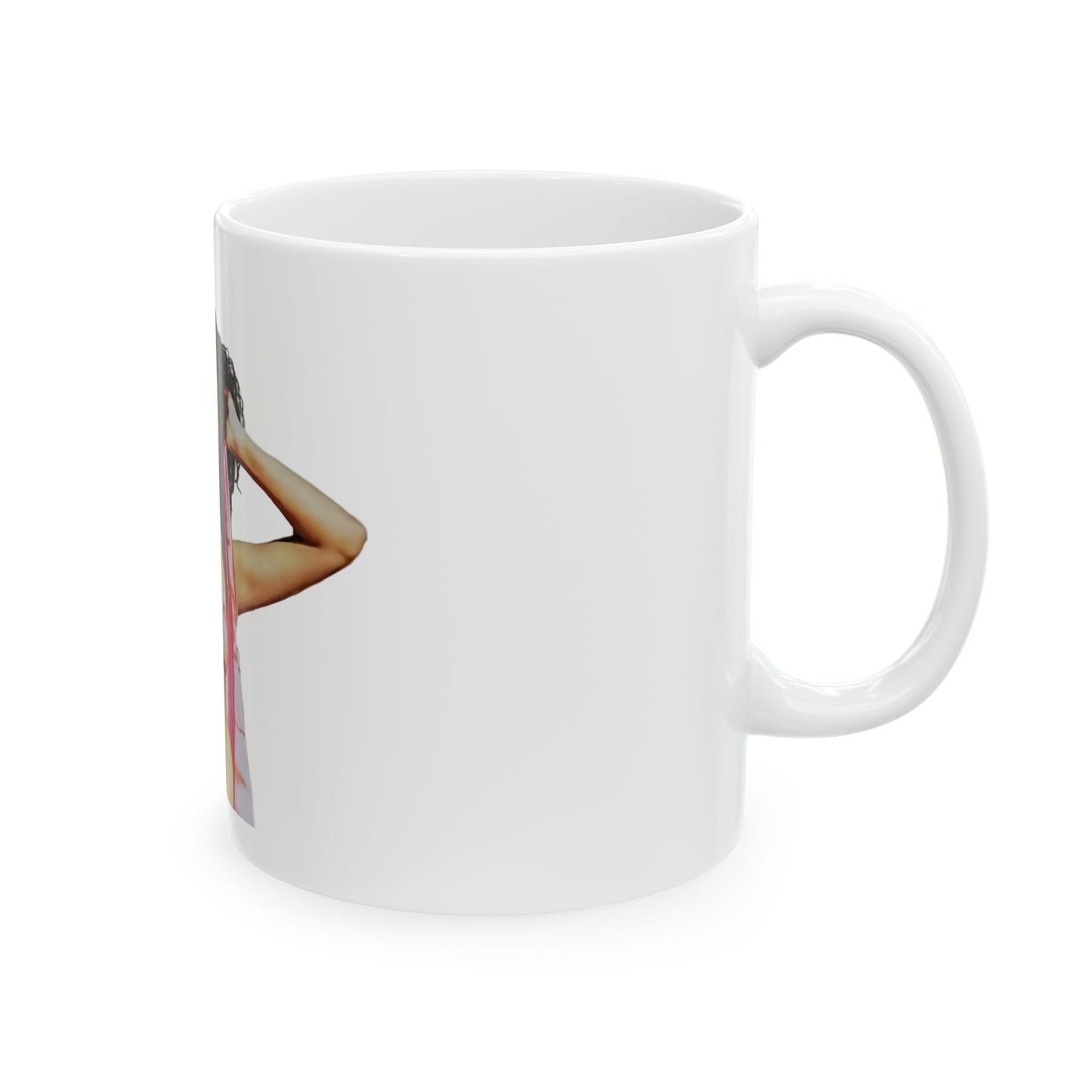 Mia Pruitt Ceramic Mug with Bold Design, Chic Model Coffee Lover Gift, Unique Artwork Mug, Home & Office Decor, Fun Conversation Starter
