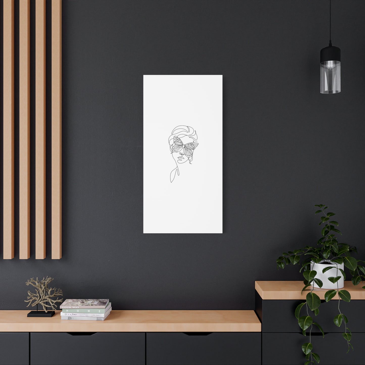 Minimalist Butterfly Canvas Art, Modern Home Decor, Gift for Nature Lovers, Wall Art for Women, Inspirational Wall Art