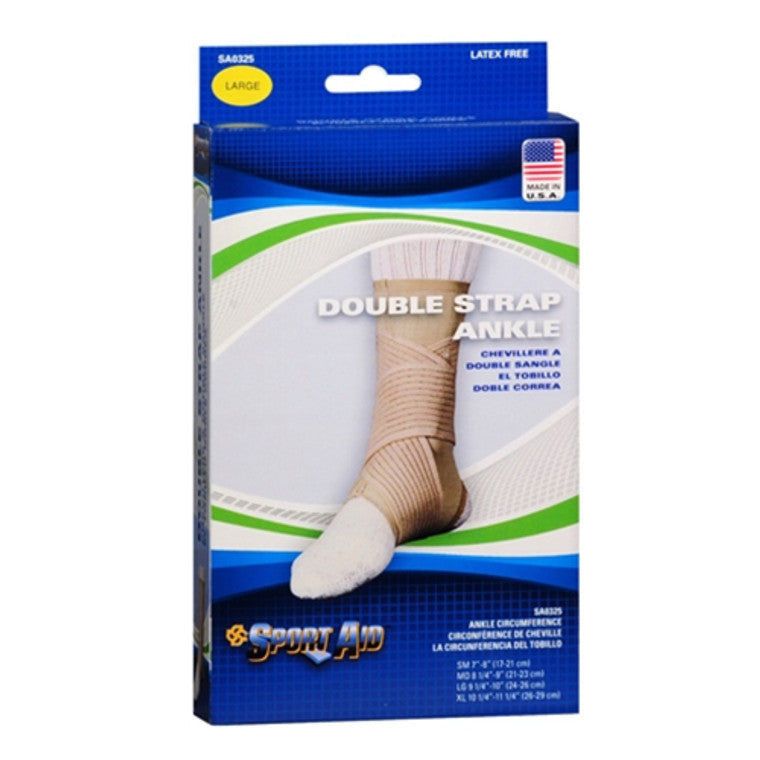 Sport Aid Double Strap Ankle Support – Size: Large – 1 Unit