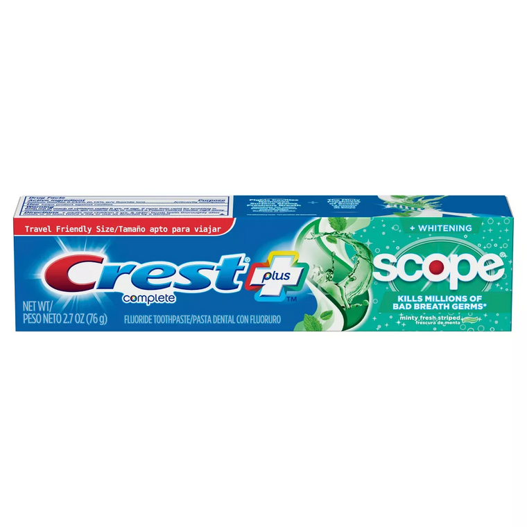 Crest Complete Plus Scope Whitening Fluoride Toothpaste Minty Fresh 2.7 oz