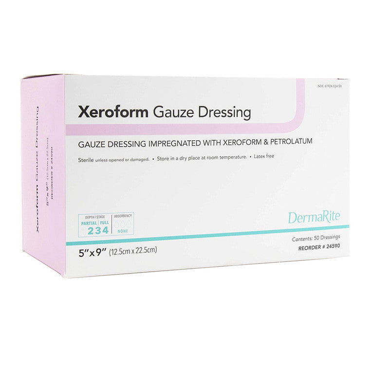 Dermarite Xeroform Gauze  Dressing 5 X 9 In 50 Ct