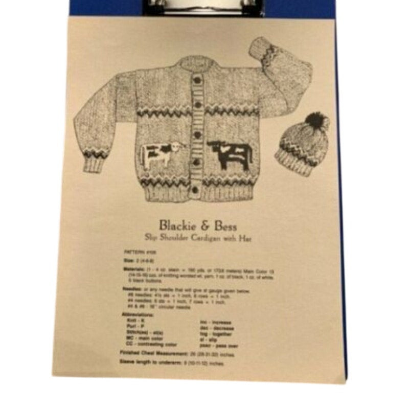Vintage 1984 Country's Child 106 Slip Shoulder Cardigan Knitting Pattern