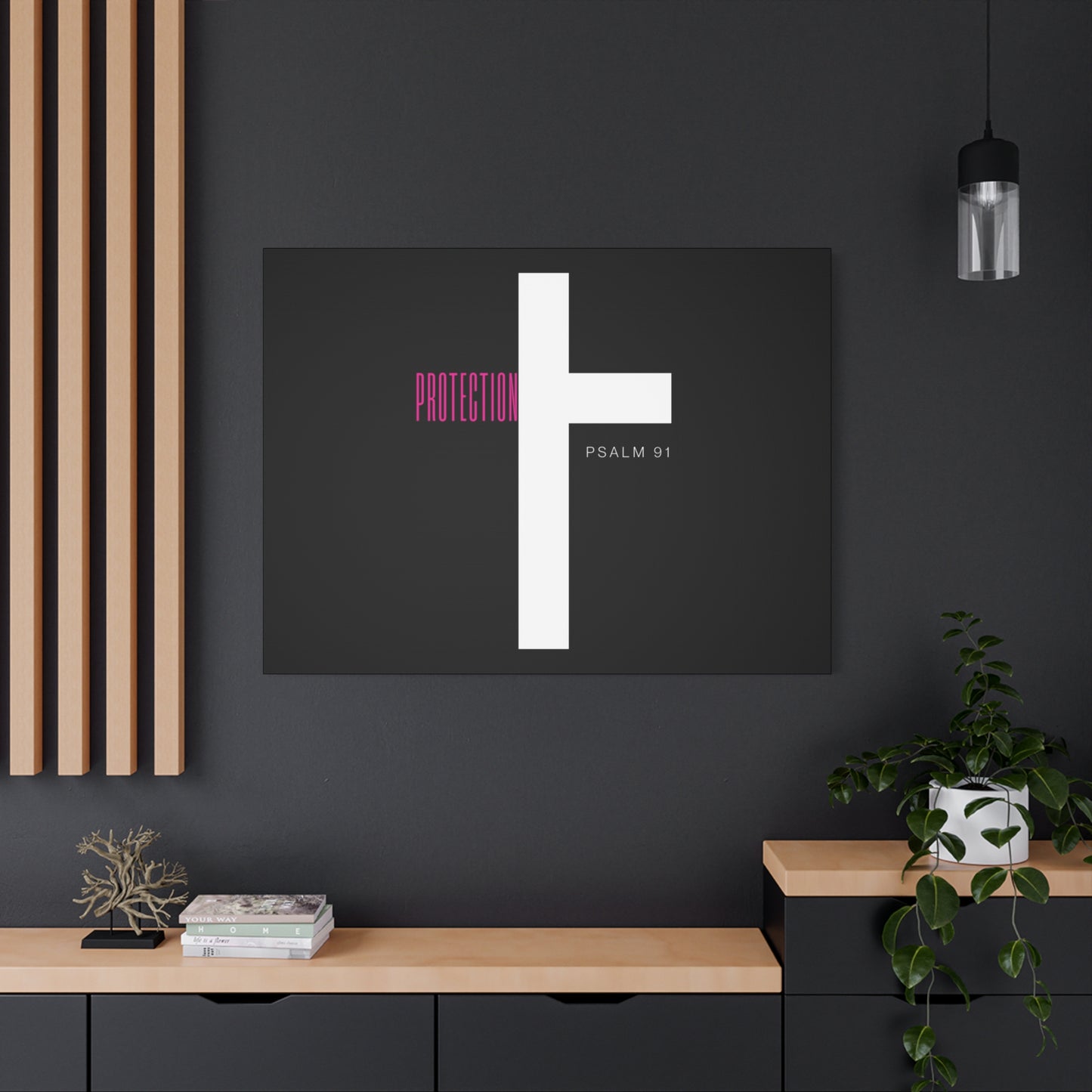Faith-Inspired Canvas Print - Psalm 91, Home Decor, Wall Art, Christian Gift, Inspirational Decoration