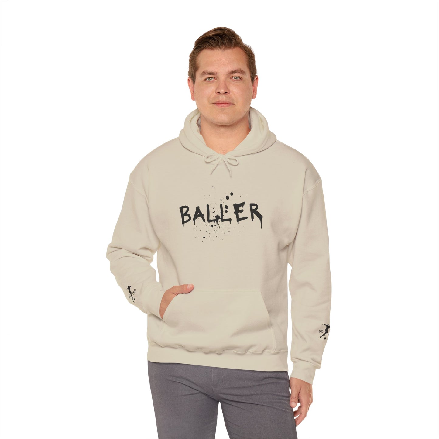 GO PRO Baller Hoodie - Unisex Heavy Blend™ Sweatshirt for Sports Lovers, Gift for Athletes, Streetwear Style, Casual Wear, Birthday Gift