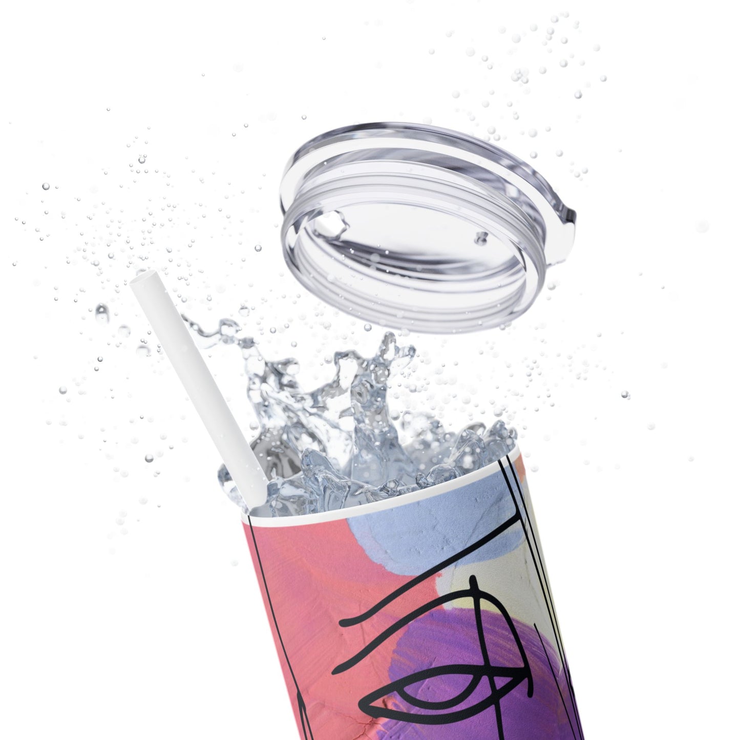 Artistic Skinny Tumbler with Straw, 20oz | Inspirational Drinkware, Colorful Water Bottle, Unique Gift Idea, Motivational Mug, [...]