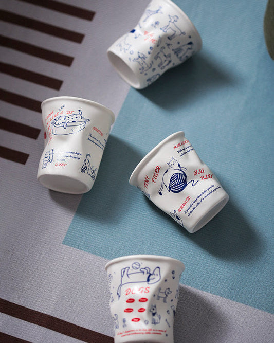 4pcs Aesthetic Coffee Cups-0