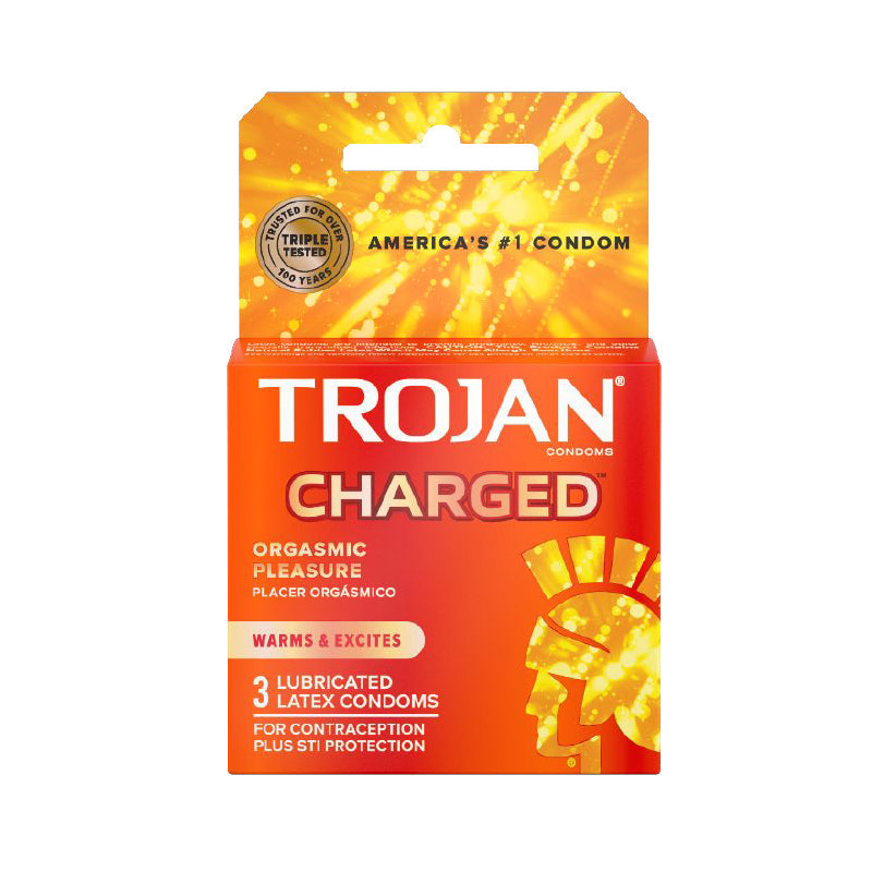 Trojan Charged w/Intensified Lubricant Condoms (3 pack)-0