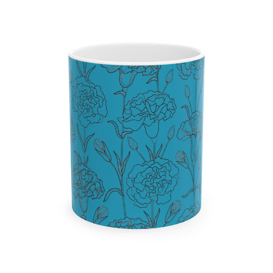Vintage Floral Ceramic Mug, Tea Cup, Coffee Lover Gift, Home Decor, Mother's Day, Birthday Present