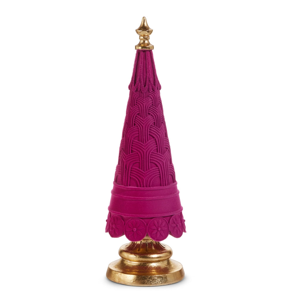 16.5" Pink Flocked Tree-0