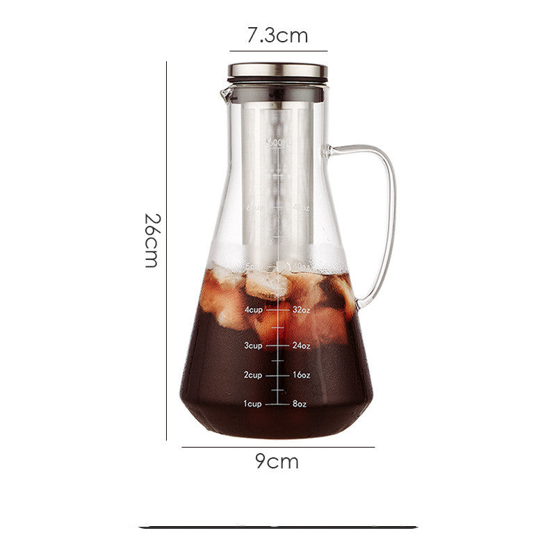 Glass Coffee Pot Mocha Cold Brew Cafetera Filter Coffee Pot Tea Infuser-8