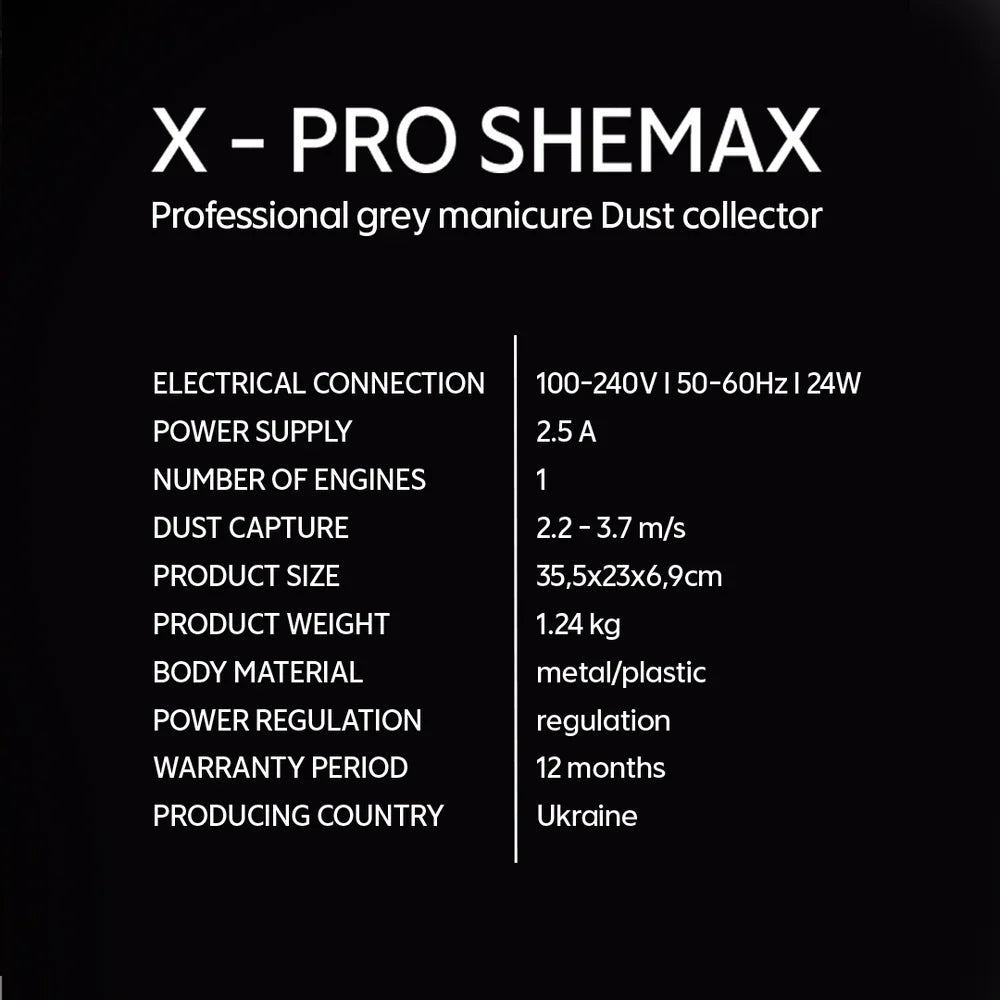 SHEMAX Style X-Pro Pink Nail Dust Collector-3